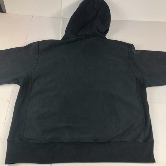 Y2K Champion Reverse Weave Sweatshirt Men's Large Black Faded Pullover Hoodie - Picture 10 of 13